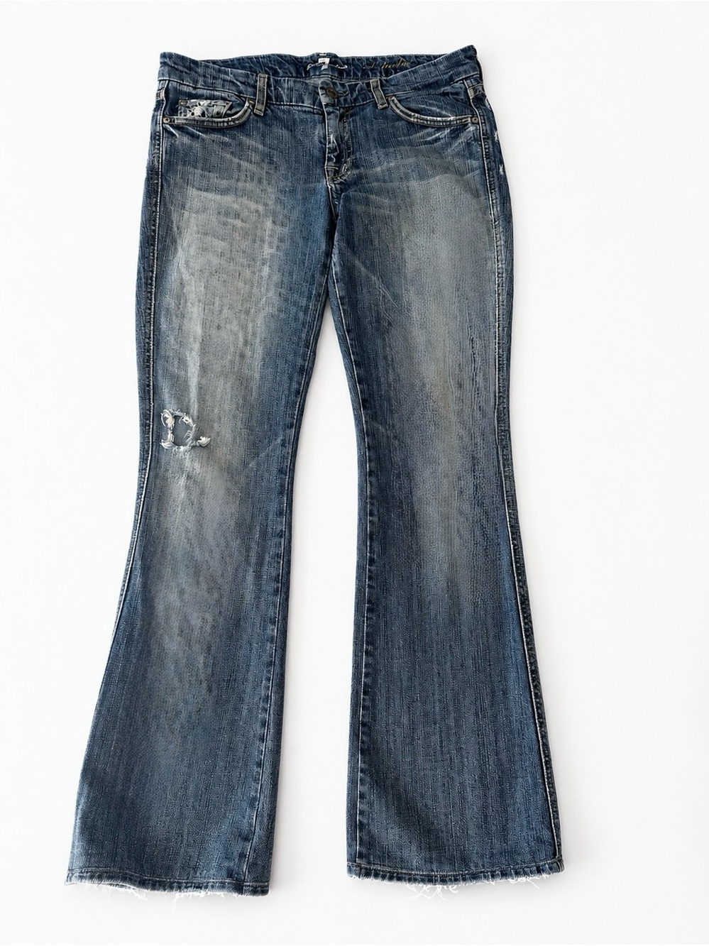 Seven For All Mankind A Pocket Bootcut Jeans Vintage Wash Y2K Designer Denim